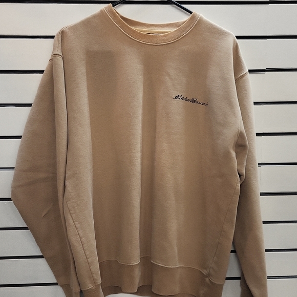 Eddie Bauer Men's Beige Crewneck Sweater, Size M - Picture 1 of 6